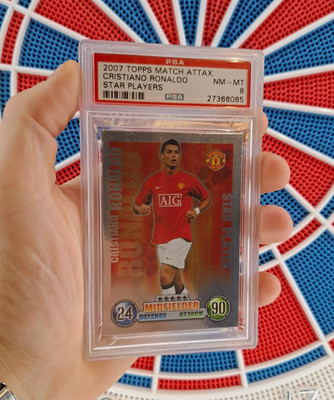 Topps Match Attax 2007 Star Players Foil Cristiano Ronaldo | PSA 8