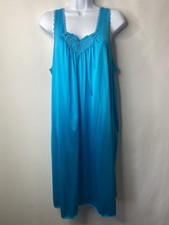 Vintage Vassarette Womens Slip Dress Size Large Silky Slinky Dainty Made In USA