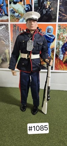 2003 Vintage GI Joe With 1964 Hasbro Dress Marine Uniform Made In Hong Kong