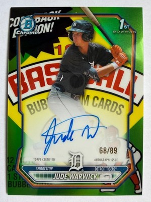 2026 Bowman Baseball Jude Warwick CPA-JW Chrome Prospect Packfractor Auto /89