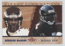 2002 Fleer Tradition Classic Combinations /1000 Donovan McNabb Michael Vick 2eb