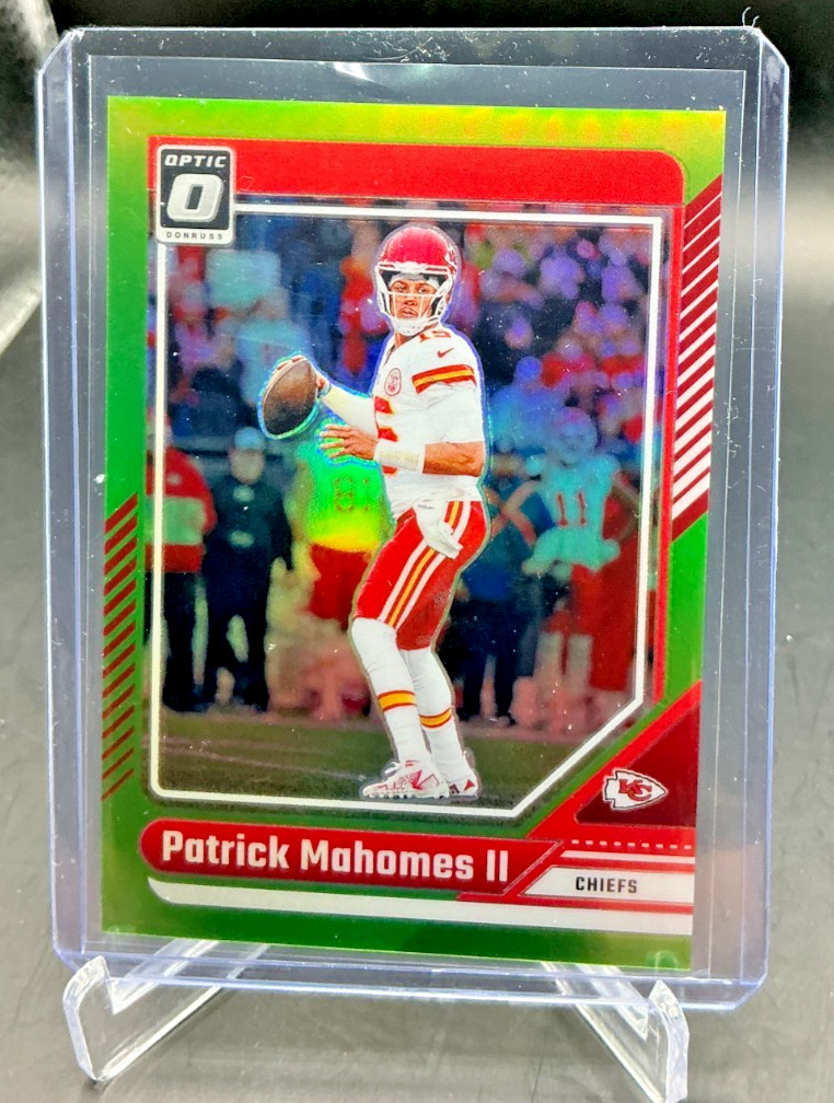 2024 Donruss Optic PATRICK MAHOMES II Lime Green Optic Holo 12/50 #94 Chiefs