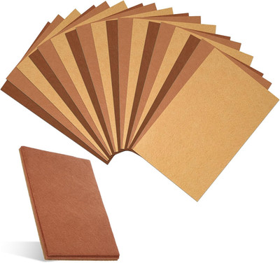 Brown Felt Sheets, 18 PCS 8''X12'' Felts Sheets for Crafts Thin Craft Felt Paper N