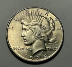 1934 PEACE DOLLAR AU-BU