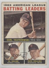 1964 Topps League Leaders Carl Yastrzemski Al Kaline Rich Rollins #8 HOF 0rz7