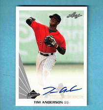 Tim Anderson On-Card Autograph 2013 Leaf Memories #A-TA1 White Sox D208