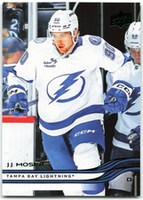 2025-26 Upper Deck Series 1 Holiday SP Green Foil #158 J.J. Moser Tampa Bay