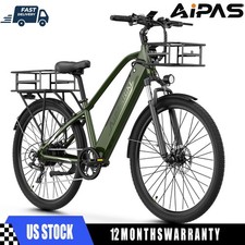 26" Tire Electric Bike 1100W Mountain Bike 48V 12.8Ah 28MPH E-Bike for Adults