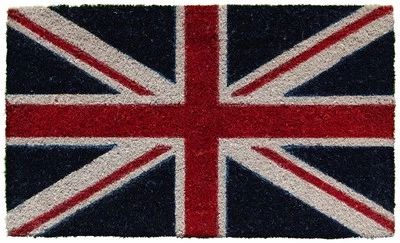 ZERBINO tappeto COCCO NATURALE 44x74 UK Union Jack Bandiera Inglese IDEA REGALO