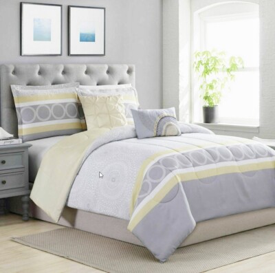 5 Pc Ellison ''VALENTINO'' Reversible Comforter Set ~ King 104 W x 92 L **NEW**