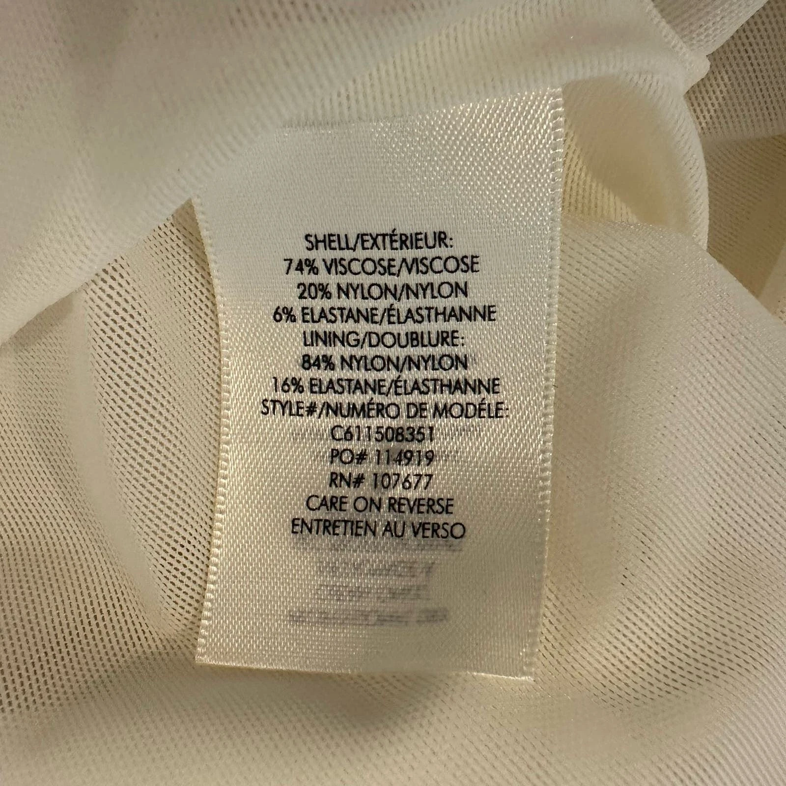 OFF WHITE Mini abito Alice + Olivia bianco schienale taglio guaina taglia 12