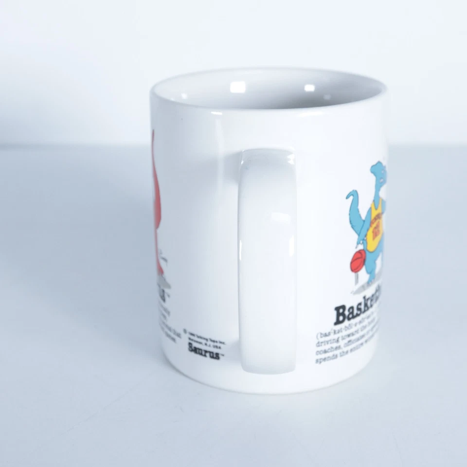 Taza de baloncesto de colección Baloncesto ASaurus Galbraith 1986 Talking Tops Dinosaurio Saurus Foto 3 de 4