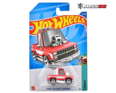 Hot Wheels 1/64 Toon'd 1983 Chevy Silverado Red