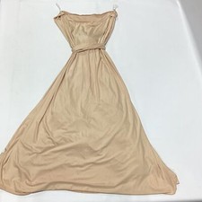 Womens Champagne Sleeveless Dress Plus Long EUC