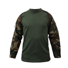 Rothco 90025 Men's Woodland Camo Military Combat Shirt