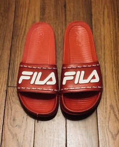 orange fila slides