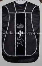 Schwarz R&ouml;mische Kasel Fiddleback Set &hearts; Vestment Und Mass Set, Casulla