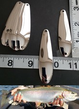 2 3/4" Nickel Thin Smooth .016 Trolling Flutter Spoons Lake Erie Walleye Candy