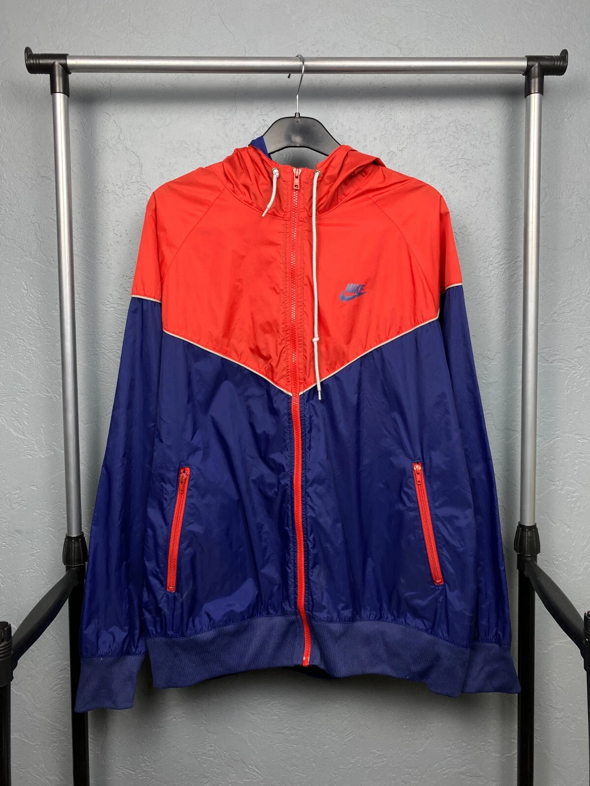 Nike 90s Vintage Mens Windbreaker Nylon Jacket Swoosh Size XL