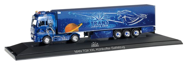 "Herpa 121705 Spur H0 1/87 Man Tgx Xxl KüHlkoffer-Sattelzug \"Trio-Trans\""-image