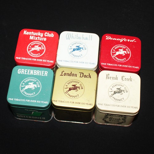 Lot de 6 petites boîtes à tabac Kentucky club vintage - Picture 2 of 2