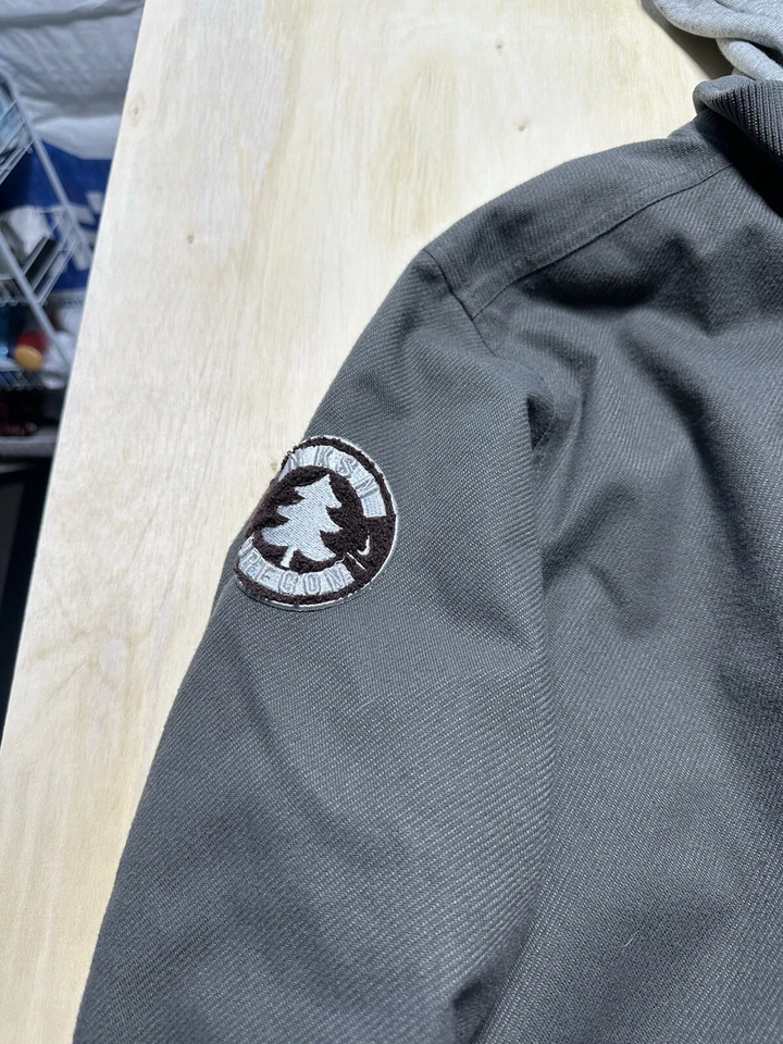 耐克滑雪板 Holladay 夹克男式 XL 码 371909 灰色栗色白色罕见 SBJ — 第 2/4 张图片