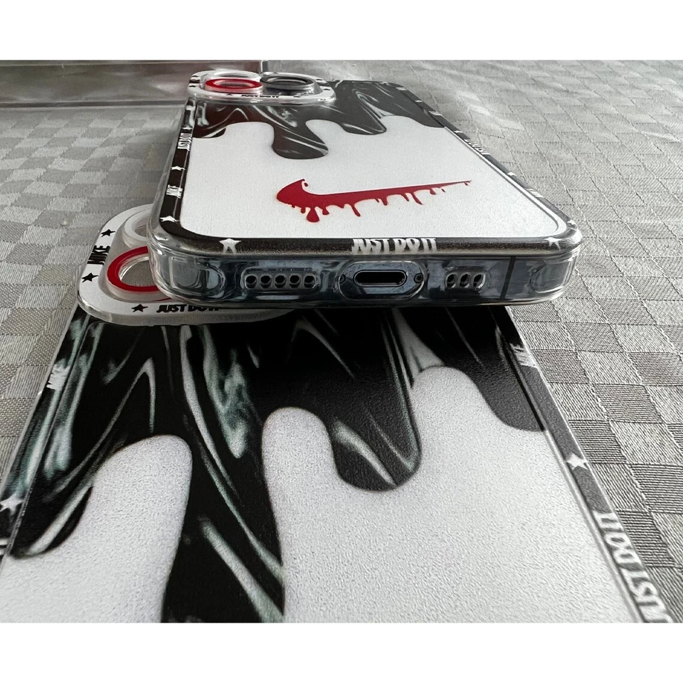 White Black Nike Design Case for iPhone 17 16 15 14 13 12 11 XR X 8 SE Samsung - Image 4 of 4