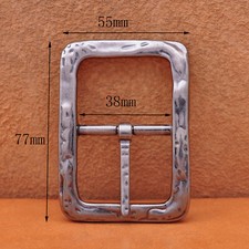 personalized Heavy Duty Strong Engraved Retro Center Bar Pin Belt Buckle 1-1/2"