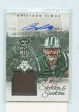 BRYCE PETTY 2015 Panini Gridiron Kings Sketches and Swatches Jersey Auto #D /249