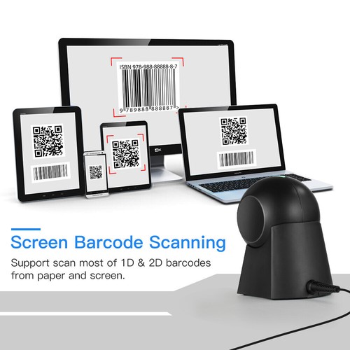 Eyoyo Hands-Free 1D 2D Desktop Barcode Scanner QR Code Platform Reader for POS - Picture 9 of 14