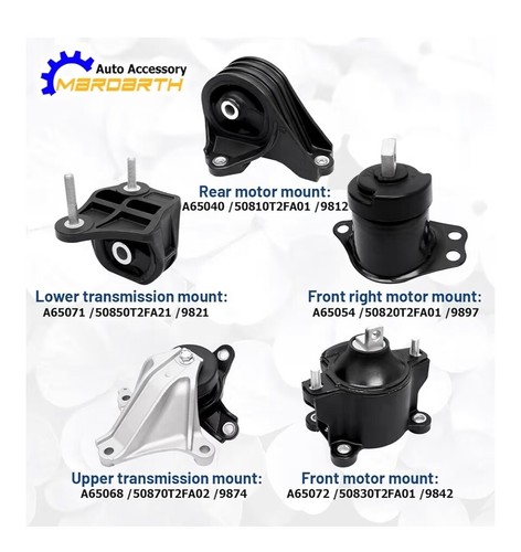 5pcs Engine Motor Mount Kit for 2013-2017 Honda Accord 2.4L AT CVT Trans A65072 - Picture 2 of 3