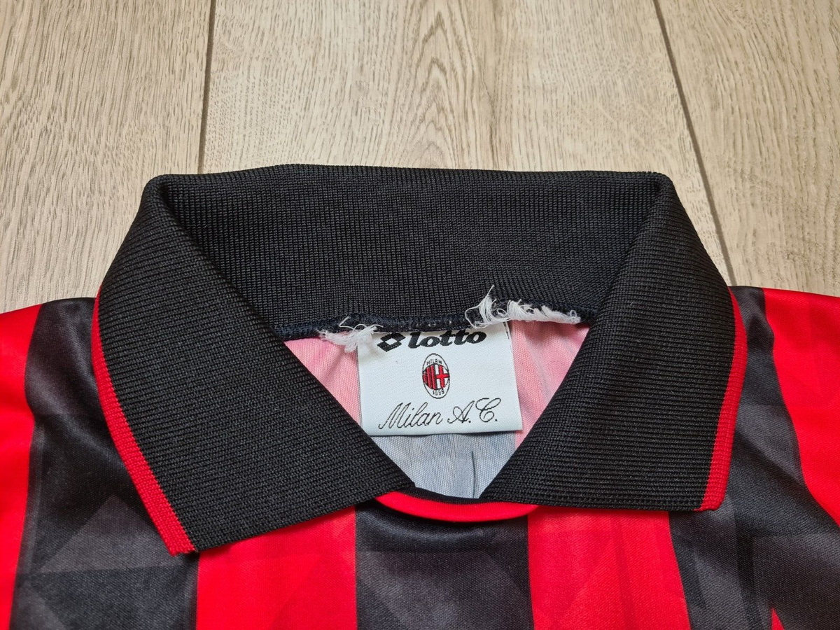 AC MILAN 1993 1994 HOME FOOTBALL SHIRT SOCCER JERSEY LONG AC MILAN 1993 1994 HOME FOOTBALL SHIRT SOCCER JERSEY LONG