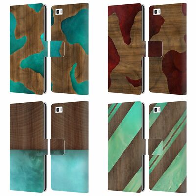OFFICIAL ALYN SPILLER WOOD & RESIN LEATHER BOOK WALLET CASE FOR HUAWEI PHONES 2