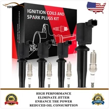 Ignition Coils & Iridium Spark Plugs Kit For Mercury Milan L4 2.5L 2010-2011