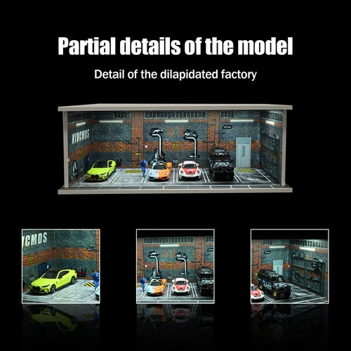 1/64 Diorama City Car Garage Model LED Lighting Scene Display Building Model Toy - Picture 8 of 47