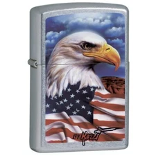 Zippo Windproof Lighter Mazzi Street Chrome with Patriotic design (24764)