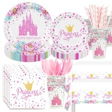 Princess Birthday Party Supplies - Princess Party Decorations Tableware Set I...
