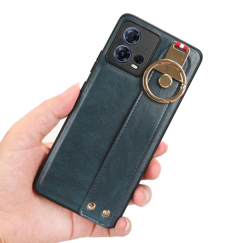 For Motorola Edge 30 Fusion, Luxury Shockproof Wristband PU Leather Cover Case - Picture 6 of 19