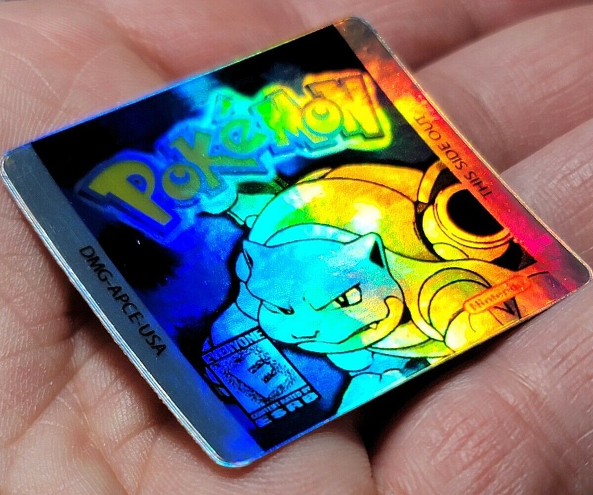 ????WINTER SALE❄️ ☃️1 HOLO Our shop OFFers the Miami Mall best service GAME LABEL POKEMON BLUE BOY CARTRIDGE