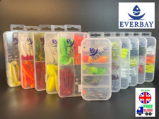 EVERBAY Fishing Soft Lures with Jig Heads Hooks, Set 12pcs/21pcs/26pcs/39pcs