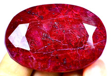 RARE 369.90 Ct Natural HUGE Red Ruby CERTIFIED Museum Grade Oval Gemstone