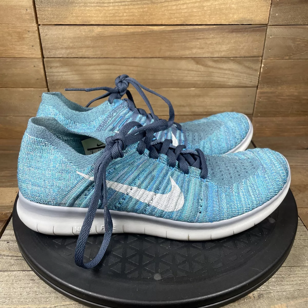 Nike free run top flyknit womens blue