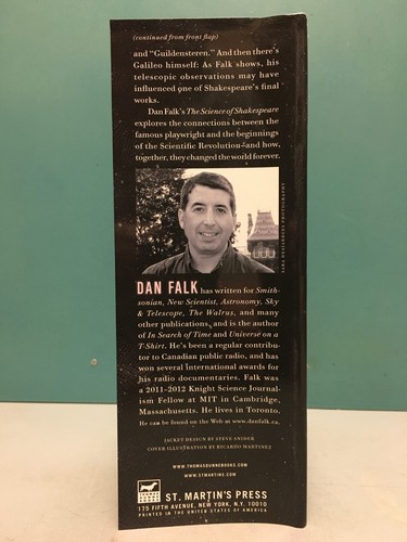 The Science of Shakespeare by Dan Falk 1st/1st HC/DJ 2014 - Picture 5 of 24