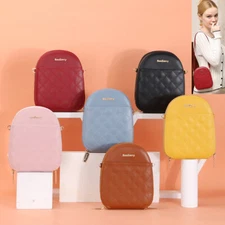 Women's Leather Cross-body Pouch Handbag Cell Phone Slots Mini Shouder Bag Purse