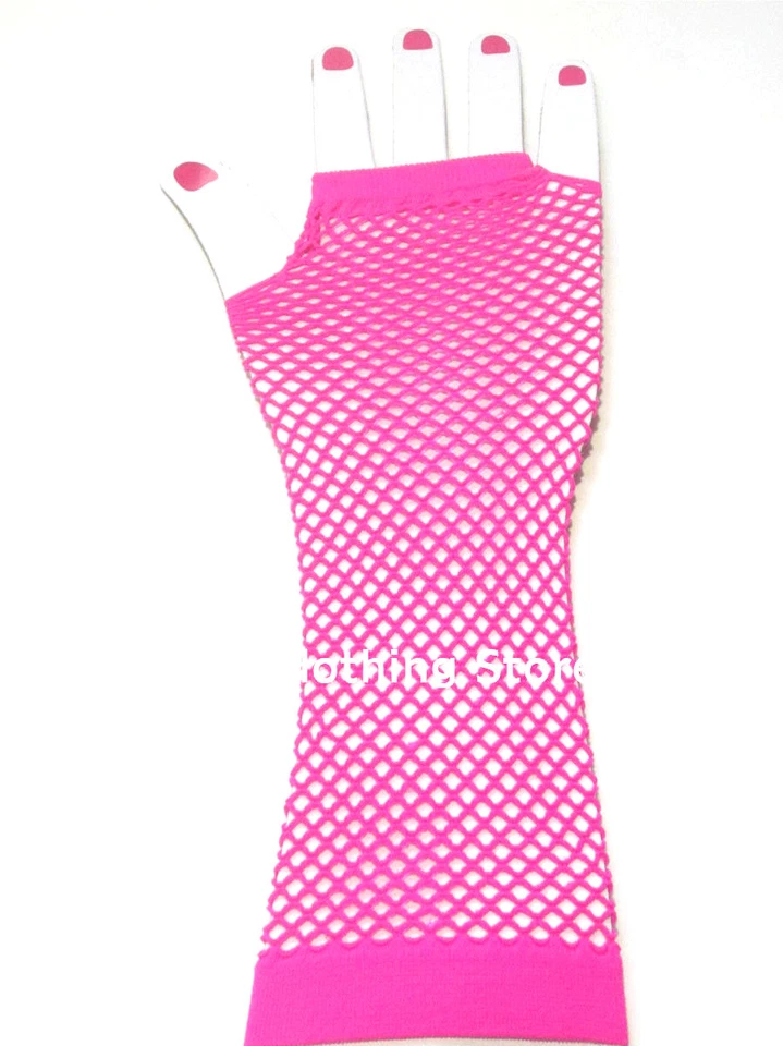 1 Par de Guantes de Rejilla para Mujer Disfraz Punk Hasta el Codo Sin Dedos Boda Fiesta Foto 4 de 4