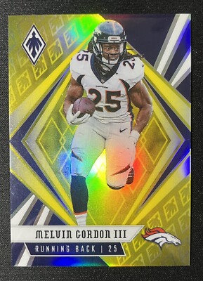 2020 Panini Phoenix Melvin Gordon III 02/75 Yellow Parallel Denver Broncos #27