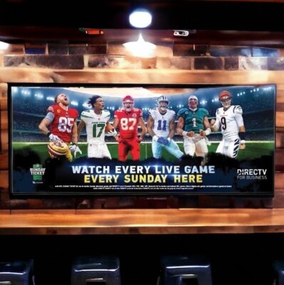 2023 DIRECTV NFL Sunday Ticket Vinyl Banner 2'x5' Kelce Hurts Burrow Kittle  New