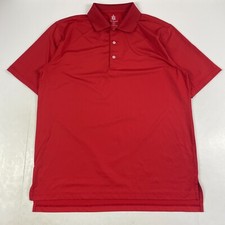 Turtleson Polo Shirt Mens Large Red Tour Performance Golf Short Sleeve Stretch