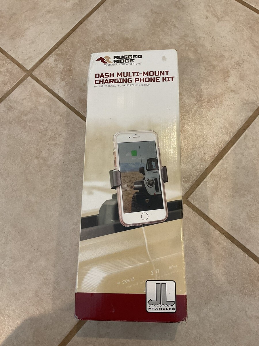 Rugged Ridge Dash Multi-Mount Charging Phone Kit 18-20