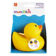MUNCHKIN SAFETY BATH DUCKY WHITE HOT ALERT RUBBER DUCK 0 MONTHS super good best